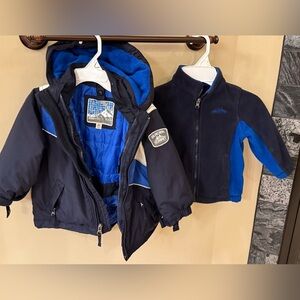 Kids Winter Coat & Fleece Jacket Set | Size 24 Months